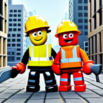 **

"Two cartoon worms, one yellow and one red, resembling the characters from Larva, are fully clothed and dressed as construction workers in a vibrant construction site with toy-like tools, hard hats, and safety vests. Background featuring a whimsical cityscape made of building blocks. Safe for work, appropriate content, family-friendly, professional digital art, perfect anatomy, correct proportions, well-formed hands, natural pose, fully clothed, modest attire."

**