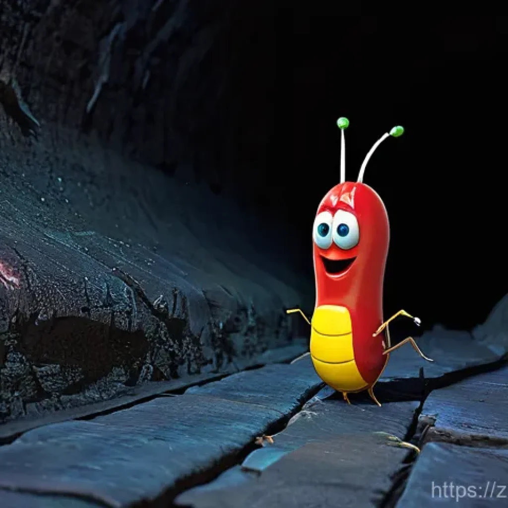 라바 캐릭터 성우 정보 - **Prompt 1: The Curious Investigation**
A vibrant, high-definition animation still of Red Larva ...