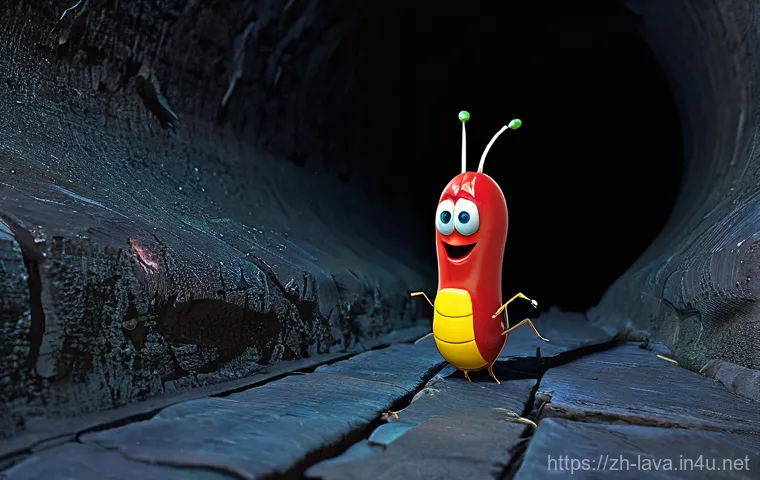 라바 캐릭터 성우 정보 - **Prompt 1: The Curious Investigation**
    A vibrant, high-definition animation still of Red Larva ...
