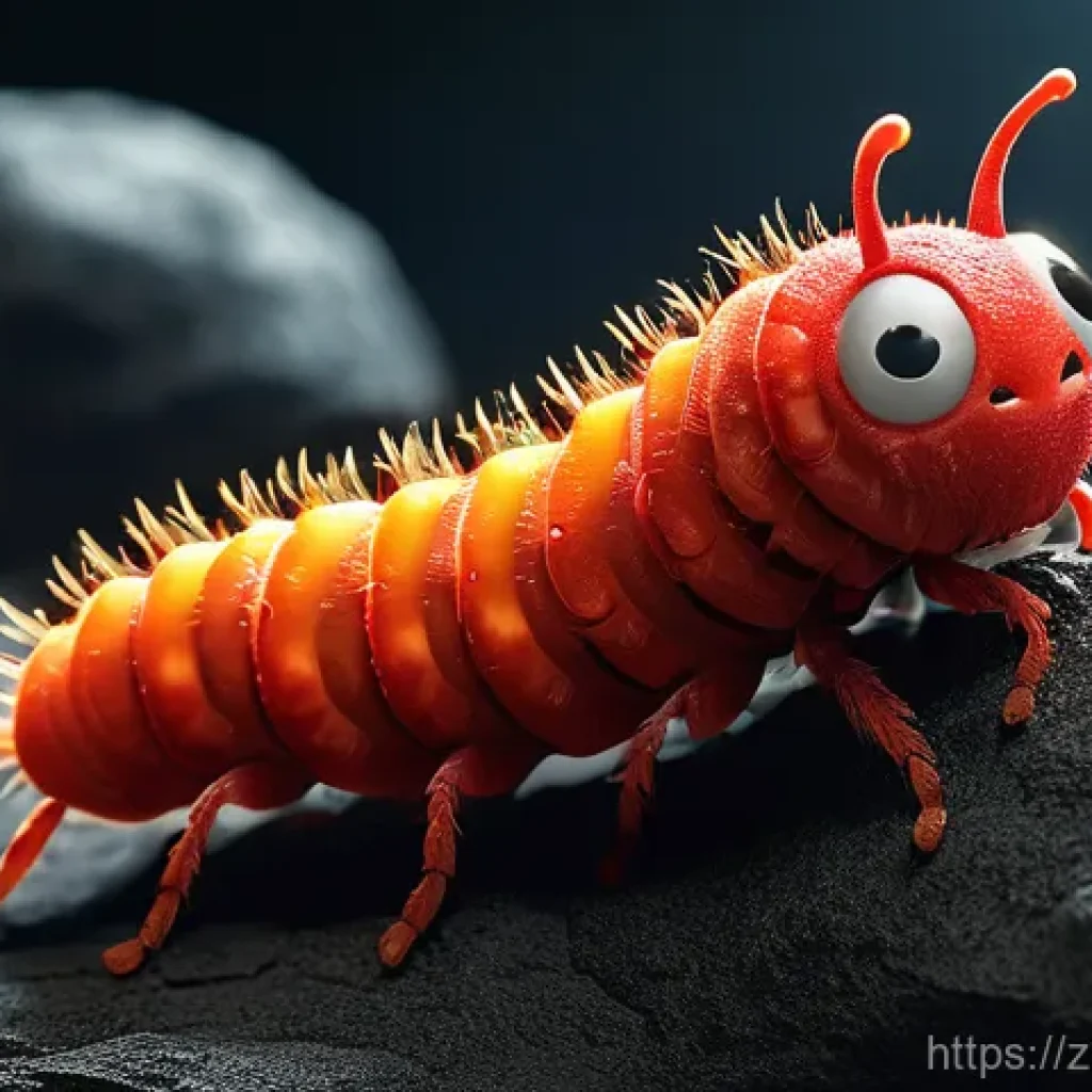라바 주인공 레드의 특징 - **Fiery Determination of a Tiny Red Larva**
"A tiny, vibrant red larva character, reminiscent of...