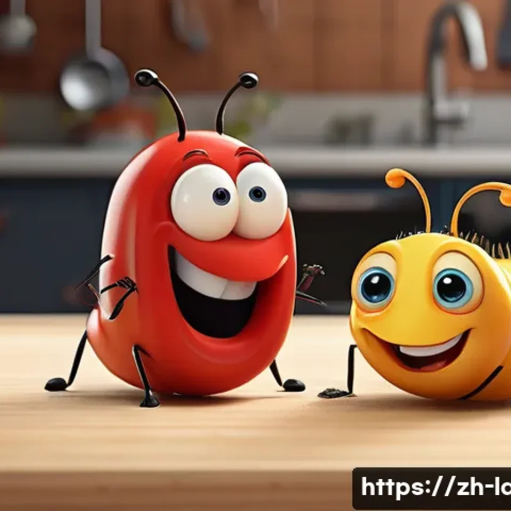 라바 관련 주요 이벤트 및 행사 - **Prompt 1: Larva's Playful Persistence**
"Two iconic cartoon larvae, one vibrant red and one ch...