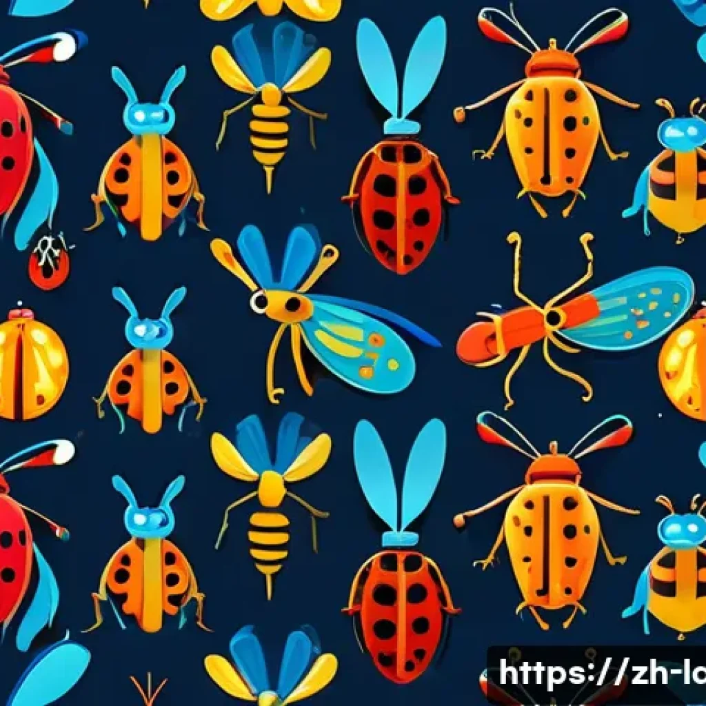 라바의 애니메이션 기술 분석 - A vibrant animated scene featuring lively, colorful bug characters with distinct personalities, each...