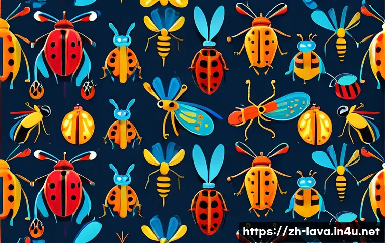 라바의 애니메이션 기술 분석 - A vibrant animated scene featuring lively, colorful bug characters with distinct personalities, each...