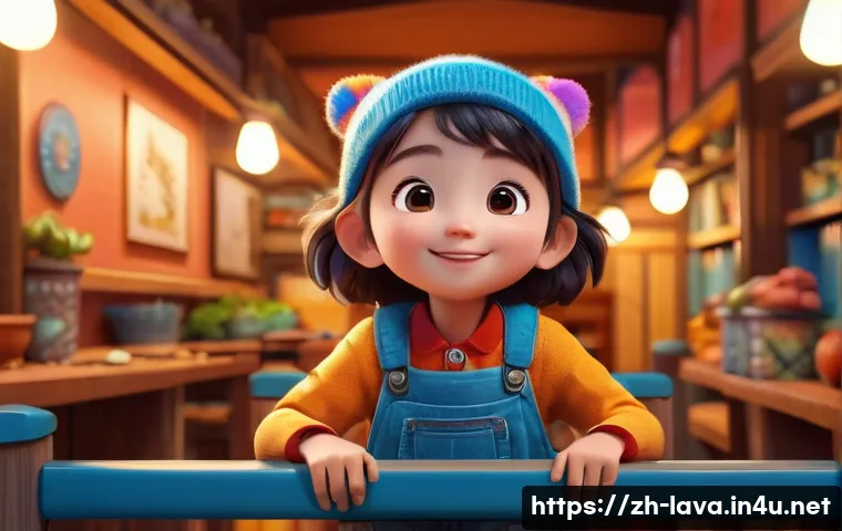 라바의 입체적인 스토리 구성 - A lively animated scene featuring the main character Laba with a playful yet tender expression, wear...