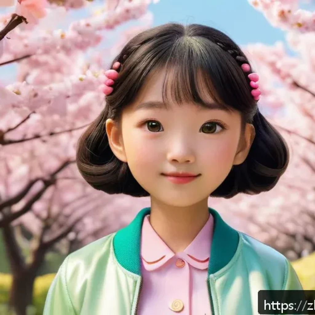 라바 시즌별 트렌드 변천사 - A charming, stylized cartoon character inspired by Laba animation, wearing trendy spring fashion inc...