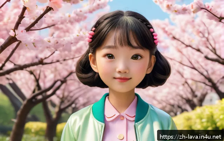 라바 시즌별 트렌드 변천사 - A charming, stylized cartoon character inspired by Laba animation, wearing trendy spring fashion inc...