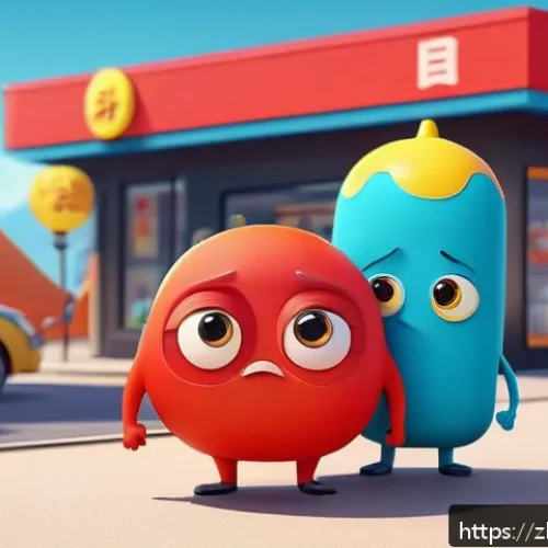 라바 에피소드의 유머 코드 분석 - A vibrant animation scene featuring two main characters inspired by Lava animation style: a lively r...